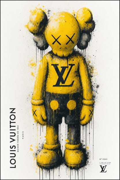 KAWS Inspired Art Print | Creative Wall Decor | Stylish Fashion Art Poster for Home or Office | Street Art Influenced Print