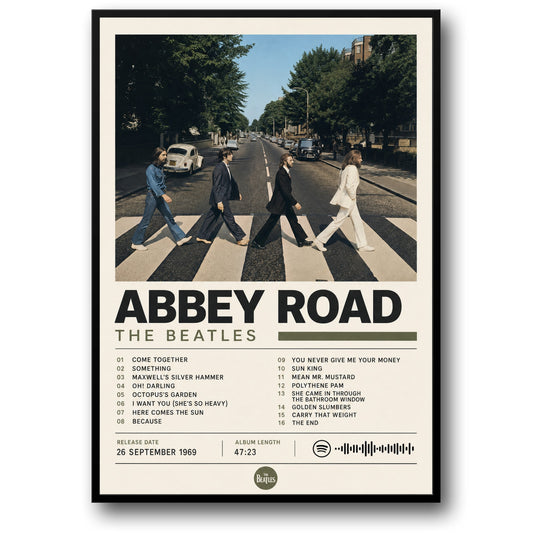 Abbey Road Iconische Oversteekplaats Scène | Classic Rock Muziek Poster | Vintage Album Cover Kunstafdruk voor Fans | Wanddecoratie