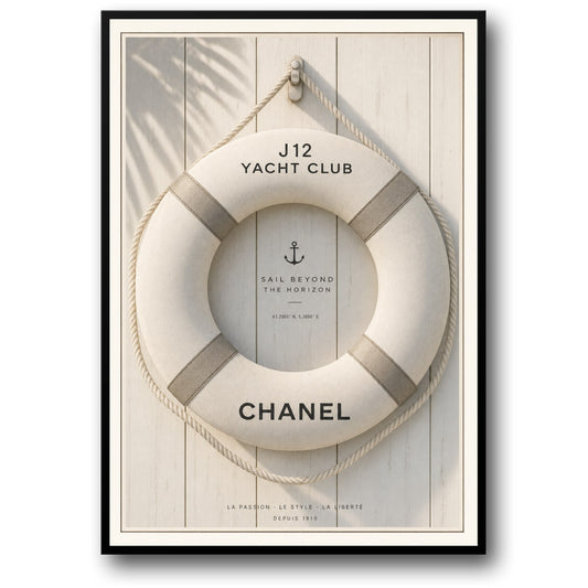 J12 Yacht Club Nautisch Thema | Zeil Voorbij de Horizon | Stijlvolle Wand Kunst Print | Elegante Ontwerp Poster | Maritieme Decor