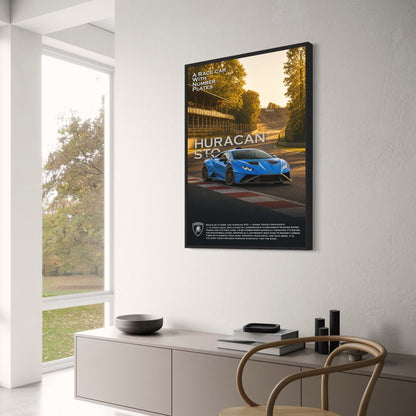 Lamborghini Huracan STO | Race Car Art Print | Supercar Wall Decor Poster | Motorsport Photography | Exclusive Driving Poster