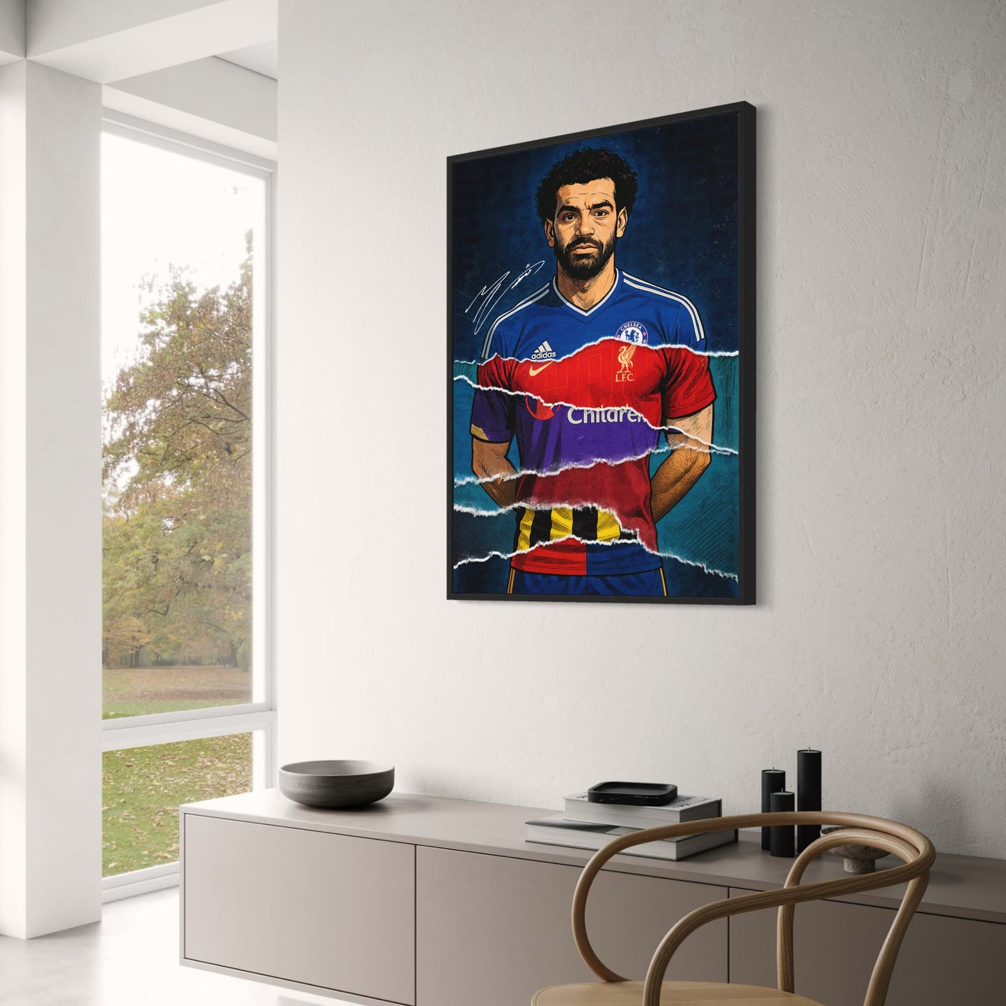 Dynamic Football Jersey Collage | Iconic Club Prints