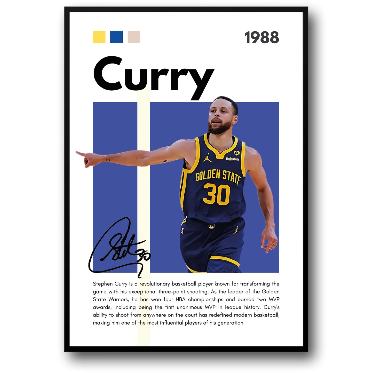 Stephen Curry | Warriors MVP Celebration | Vibrant Design