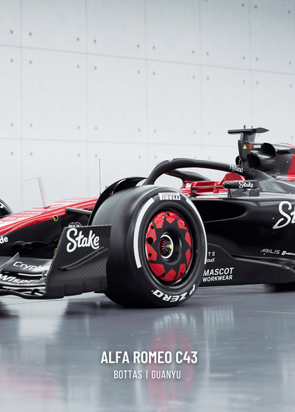 Alfa Romeo Formula 1 Racing Car | 3-Piece Wall Art Poster Set | Triple Panel Motorsport Decor for Home Office