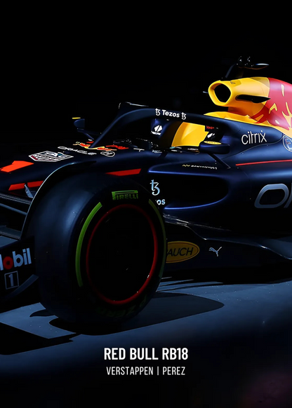 Formel 1 Rennwagen Poster Set | Red Bull Racing | F1 Kunstdruck Kollektion | Max Verstappen | 3-teilige Wanddekoration