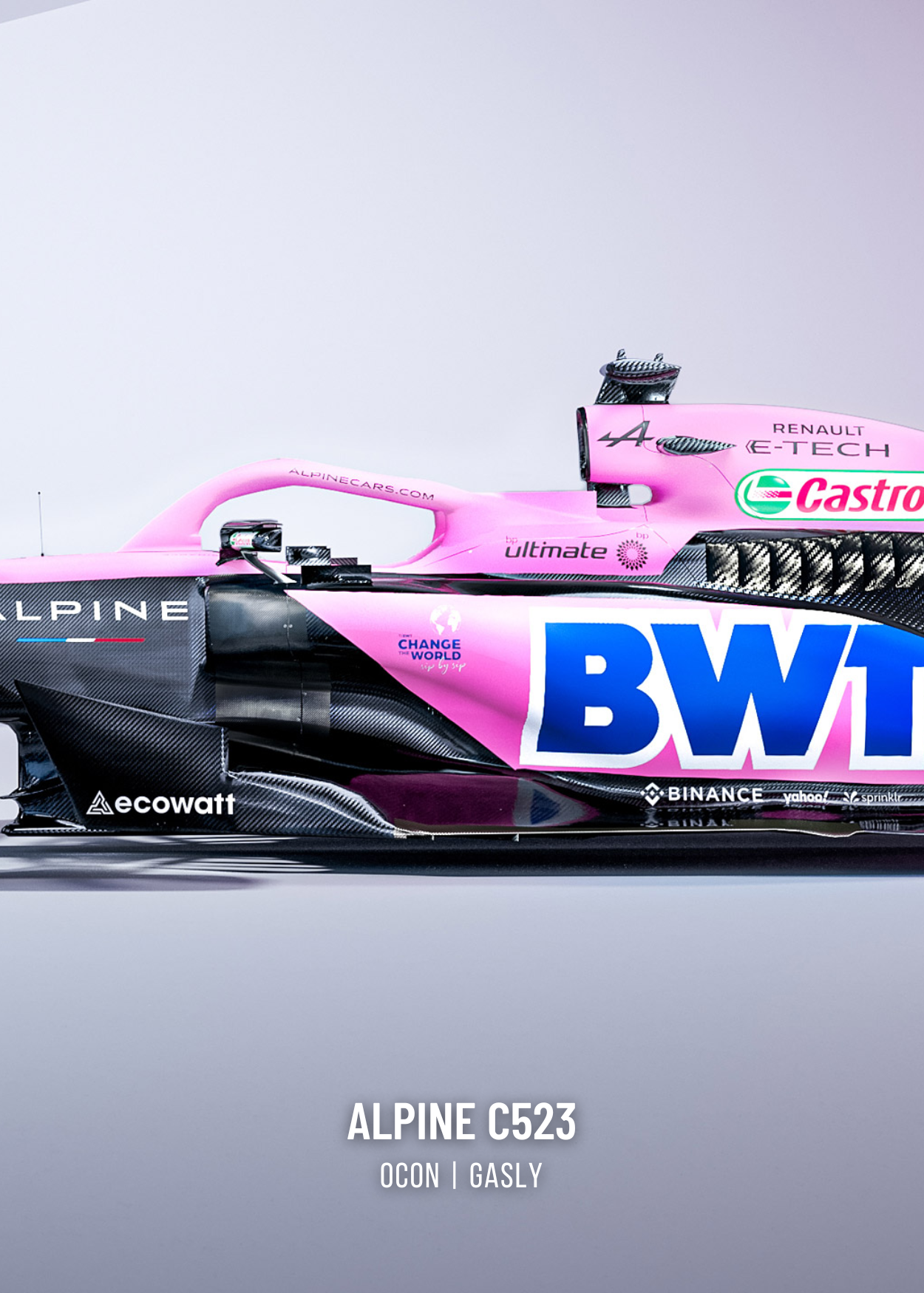 Alpine F1 Team | Triple Panel Formula 1 Racing Car Poster | 3-Piece Wall Art | Motorsport Decor