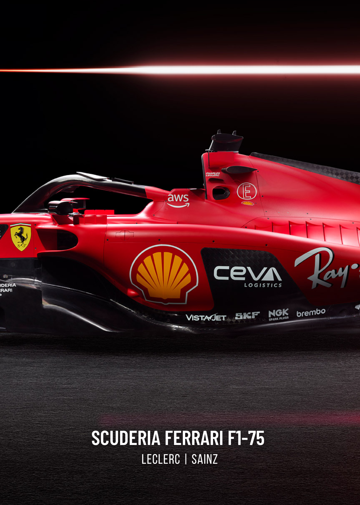 3-teilige Wandkunst | Ferrari F1-Autoposter | Charles Leclerc-Poster | Lewis Hamilton-Poster | Formel-1-Renndekor | Mehrteiliger Motorsport-Druck | Wandkunst fürs Homeoffice