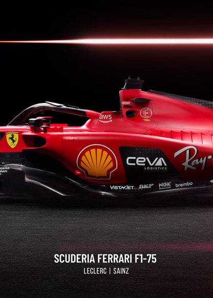 3-teilige Wandkunst | Ferrari F1-Autoposter | Charles Leclerc-Poster | Lewis Hamilton-Poster | Formel-1-Renndekor | Mehrteiliger Motorsport-Druck | Wandkunst fürs Homeoffice