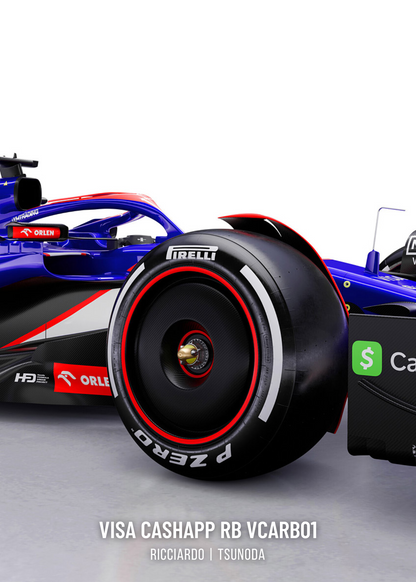 3-Piece Wall Art | Visa Cashapp RB 3-Piece Wall Art | Alpha Tauri | Dynamic Formula 1 Racing Car Poster | Multi-Panel F1 Car Print | Motorsport Home Decor | Racing Enthusiast Gift | High-Quality Artwork for Sports Room | Modern F1 Canvas