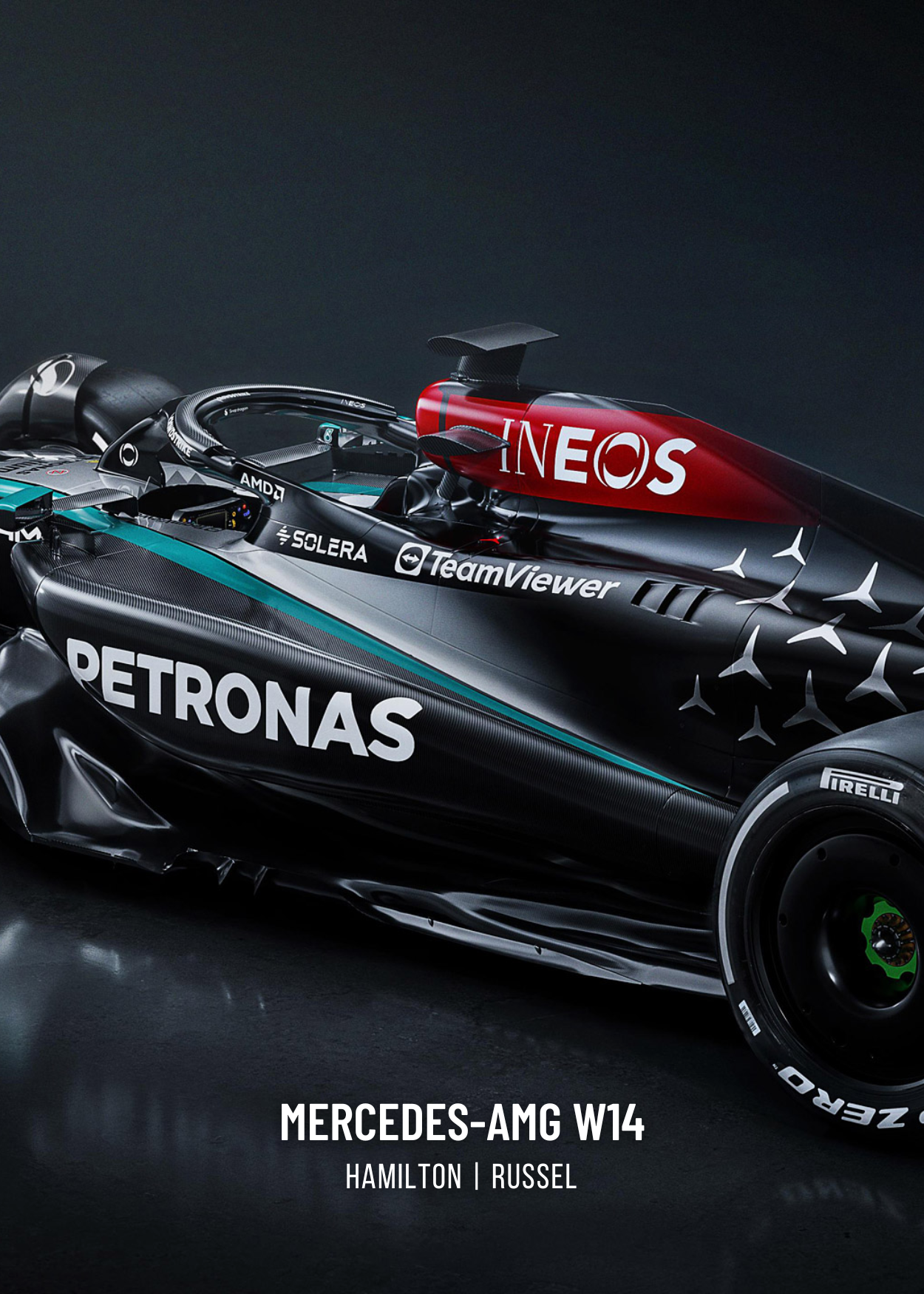 3 Piece Wall Art | Mercedes Formula 1 Car Poster Set | Lewis Hamilton Motorsports Decor | High Definition F1 Racing Prints | Home Interior Wall Decoration | Triple Panel Artwork | Race Car Fans Gift