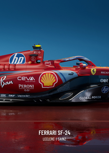 3-teiliges Formel-1-Posterset | Ferrari-Rennwagen-Kunstwerke | Wandkunstdrucke | Charles-Leclerc-Poster | Lewis-Hamilton-Poster | Heimdeko | Motorsport