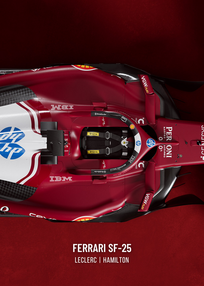 Ferrari F1 Dreifach-Poster | Formel-1-Rennkunst mit mehreren Teilen | Charles Leclerc-Poster | Lewis Hamilton-Poster | Scuderia Ferrari-Ausstellungsdekor | Wandkunst für Motorsport-Enthusiasten