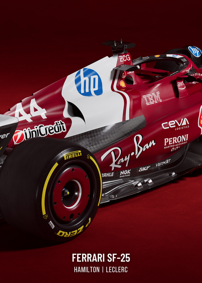 3-teiliges Leinwandbild mit Ferrari-Formel-1-Rennwagen | Sportdekor mit drei Teilen | Charles-Leclerc-Poster | Lewis-Hamilton-Poster | Wandposter für Motorsport-Enthusiasten