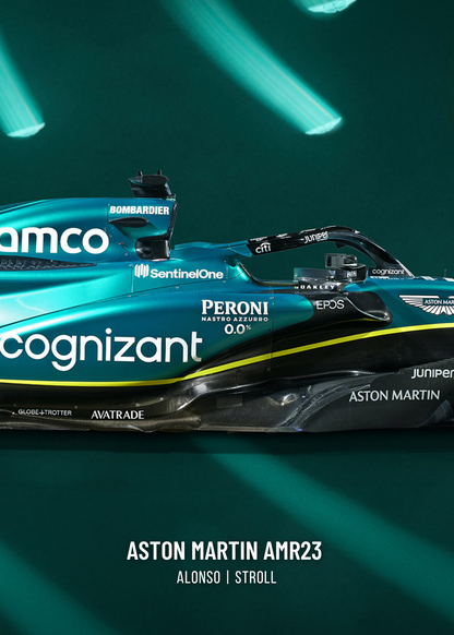 3-teiliges Posterset | Formel 1 | Aston Martin F1 Autokunst | Dreiteilige Wanddekoration | Rennwagendruck