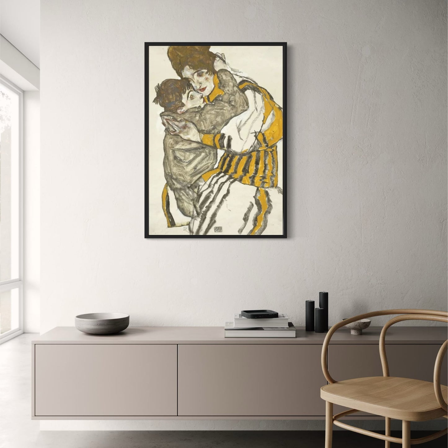 Egon Schiele | Die Liebe einer Mutter | Jugendstil-Druck