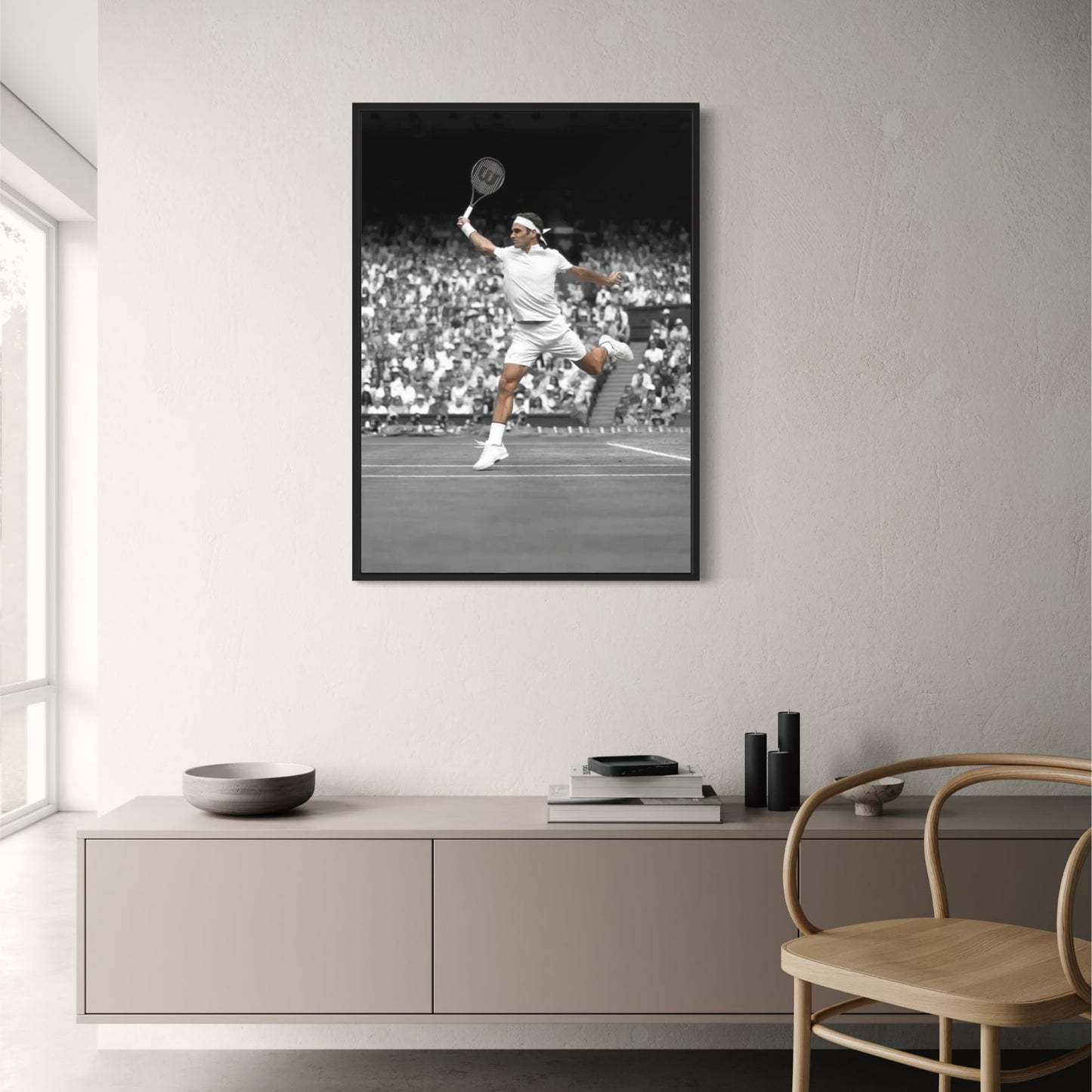 Roger Federer | Monochrome Tennis Kunst