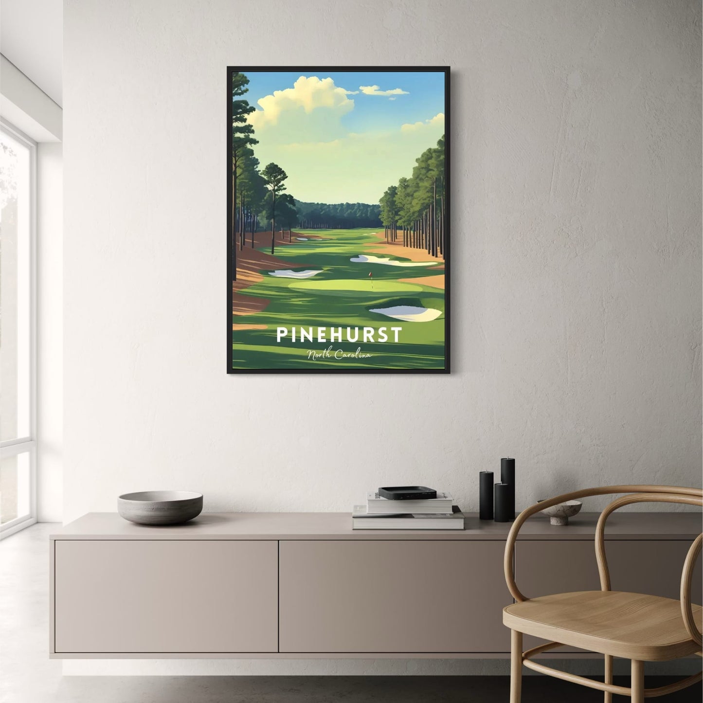 A Tribute To The World's Greatest Golf Courses | Golf Poster | North Carolina | Pinehurst