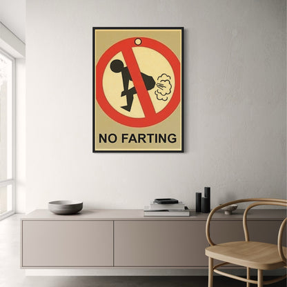 Vintage-Humor | Retro-Schild „Nicht furzen“