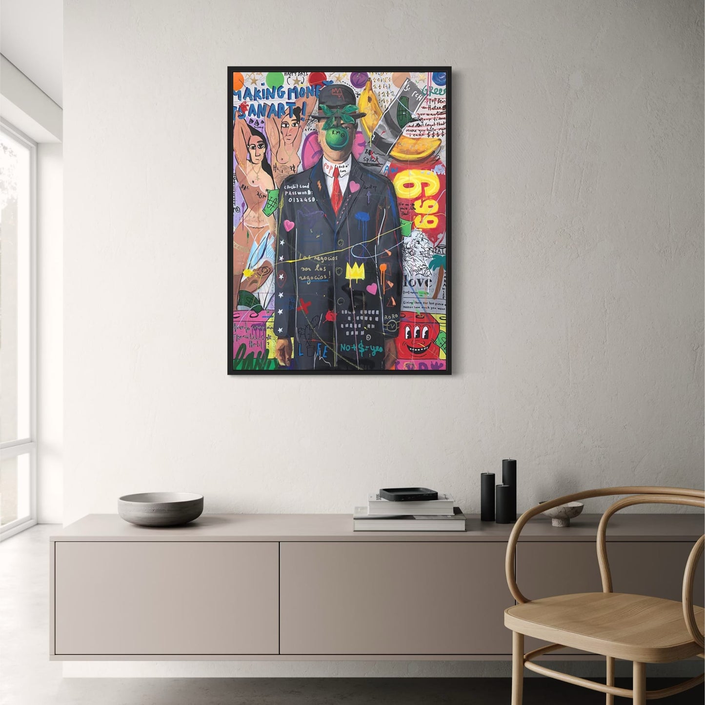 Pop-Art-Poster | Porträt der Königin von England | Graffiti-Leinwand-Wandkunst | Abstrakte Straßendekoration | Wohndekor