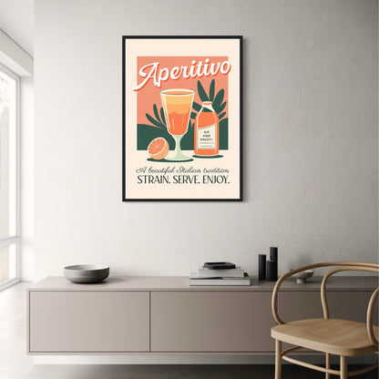 Vintage Aperitivo Bar | Retro Cocktail Illustration