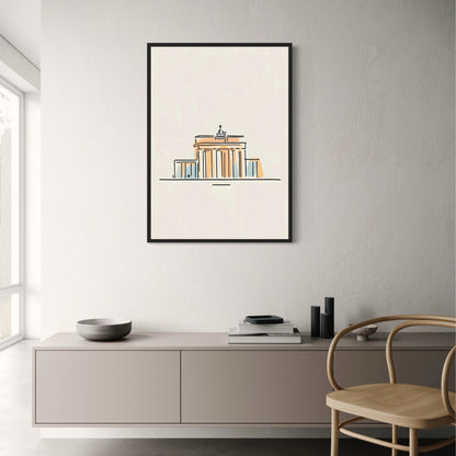 Minimalist Acropolis Poster | Simplistic Line Art | Greek Landmark Print | Modern Home Decor