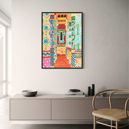 abstract india landscape poster