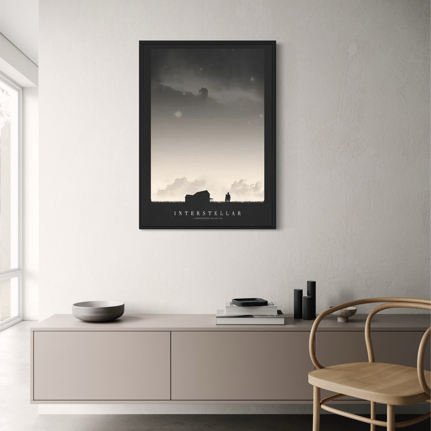 Interstellares Poster | Weltraum-Sci-Fi-Leinwand im nordischen Stil | Wandkunst, Heimdekoration | Druck mit Filmthema