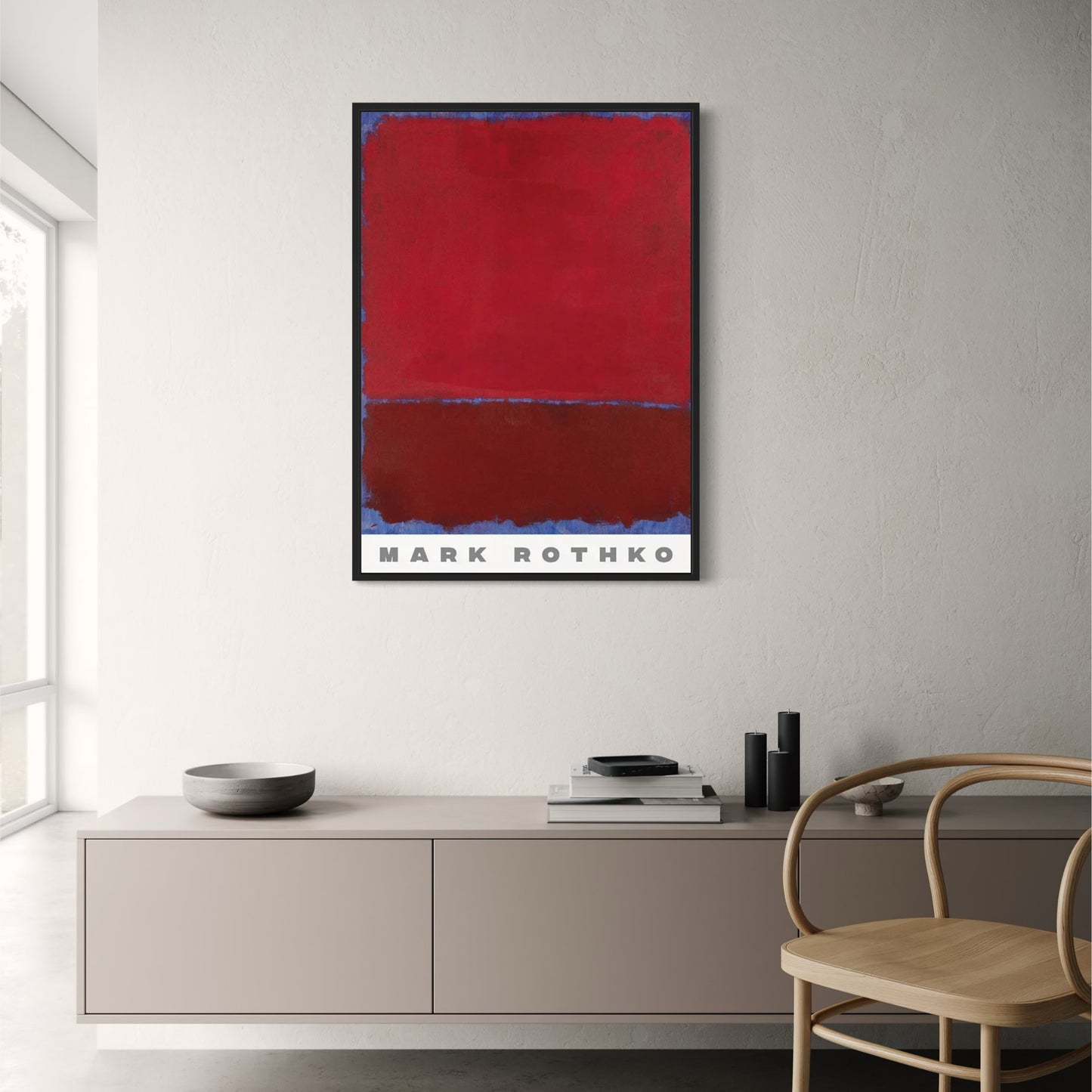 Mark Rothko | Abstract Expressionism | Bordeaux & Red on Blue