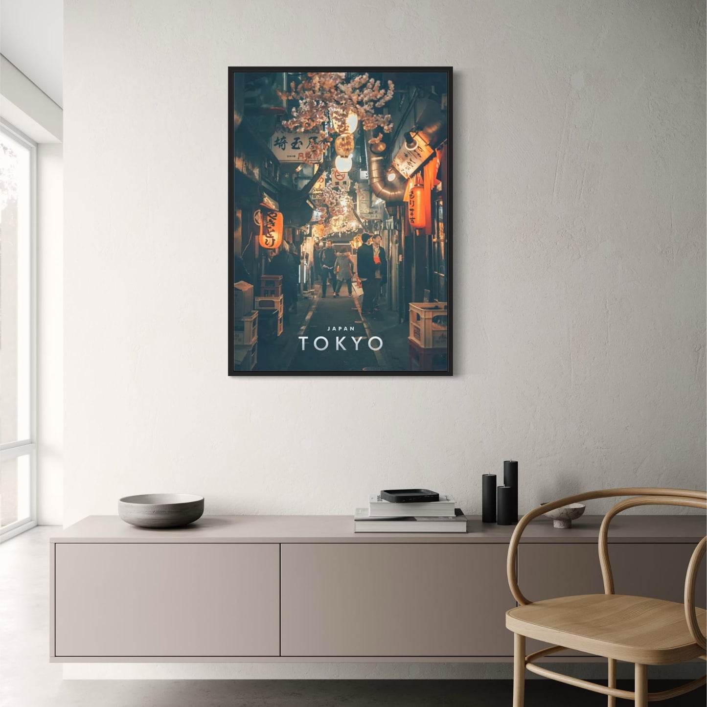 Yokocho-Gasse | Tokio | Tokios pulsierendes Straßenleben | Städtische kulturelle Sehenswürdigkeiten | Poster japanischer Architektur