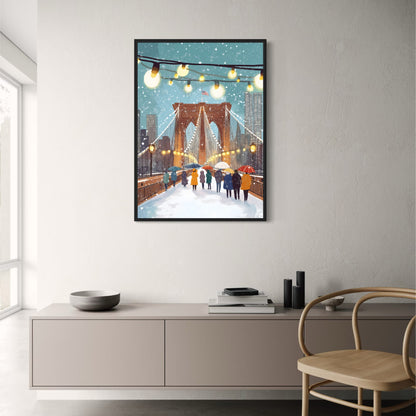 Brooklyn Bridge Winter | NYC Festive Mood