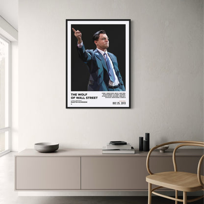 Leonardo DiCaprio | The Wolf of Wall Street | Klassisches Filmplakat | Leinwandkunst | Wohndekor | Wanddruck