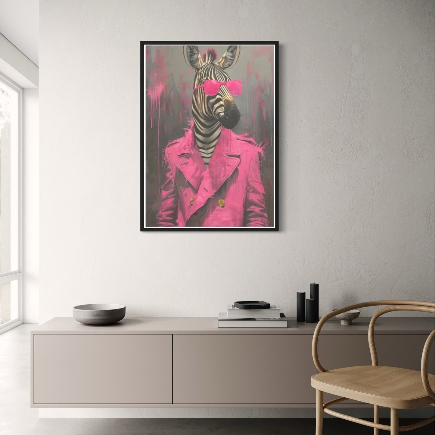 Koninklijke Punk Dieren | Bijzondere Zebra Zonnebril Kunst