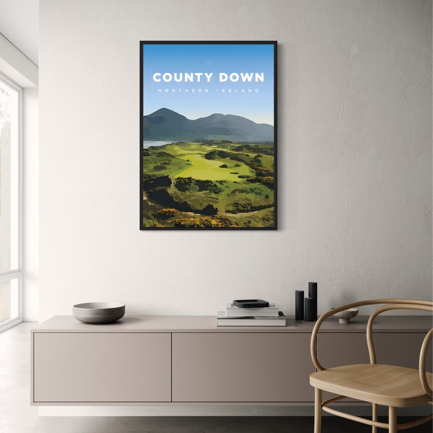 County Down Golfbaan | Schilderachtige Kunst uit Noord-Ierland