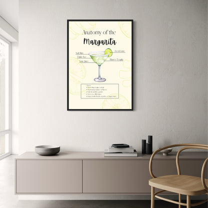 Anatomie der Margarita | Cocktailillustration | Mixologie-Kunst