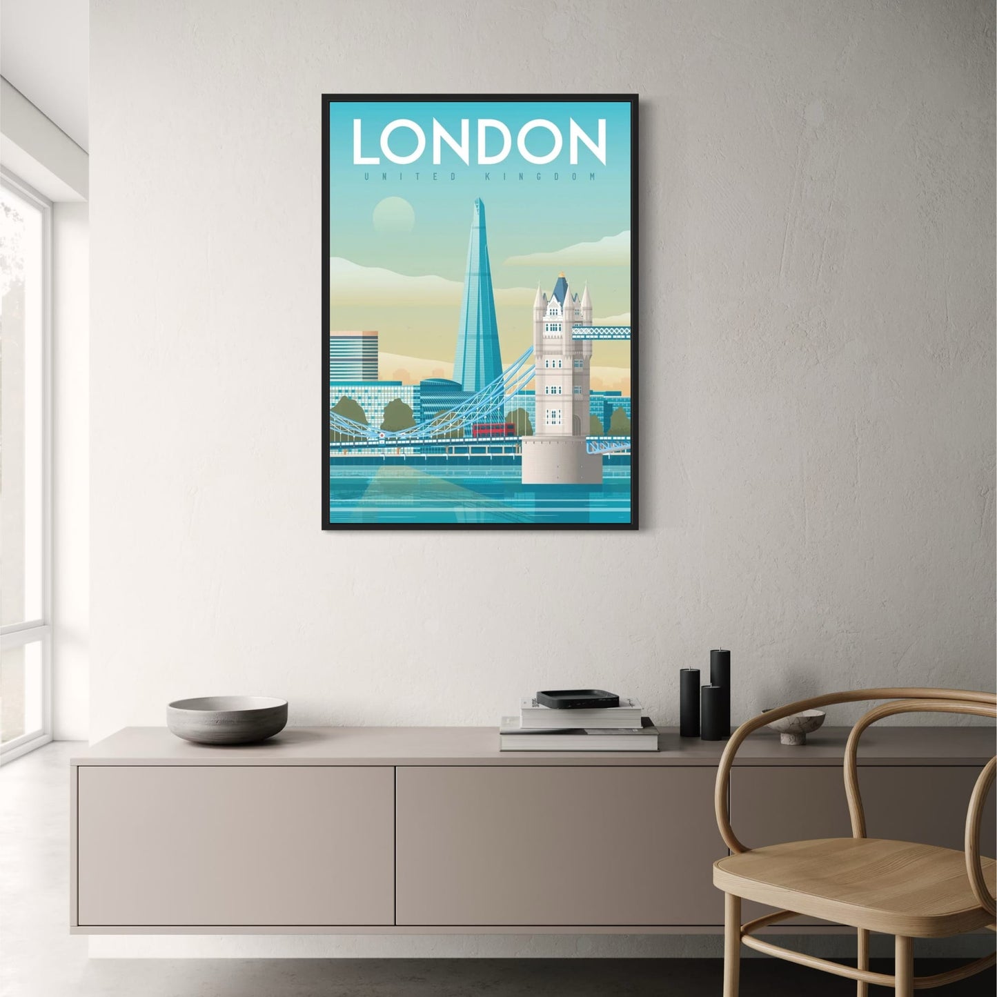 London Tower Bridge | Iconic Cityscape Poster | United Kingdom Landmark Art | Home Decor