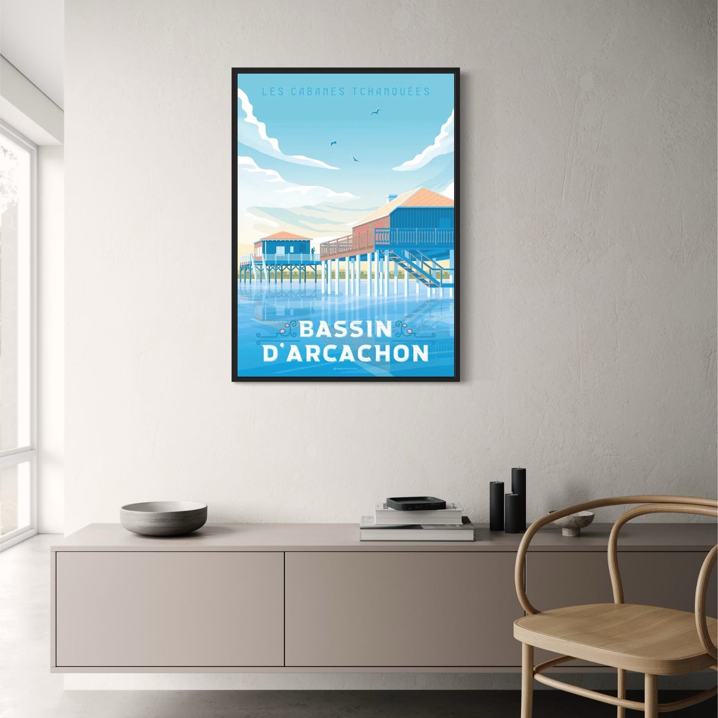 Bassin D'Arcachon Scenic Travel Poster | Iconic Destinations | Stunning Coastal Art Print | Wall Decor