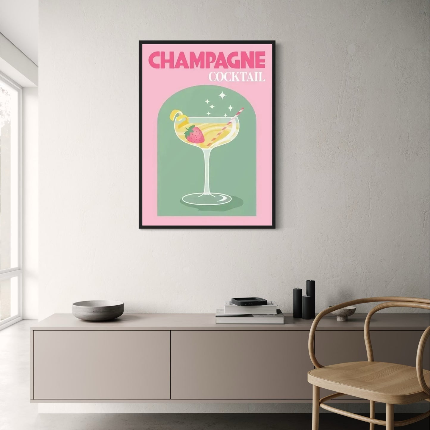Champagner-Cocktail | Vintage-Bar-Dekor