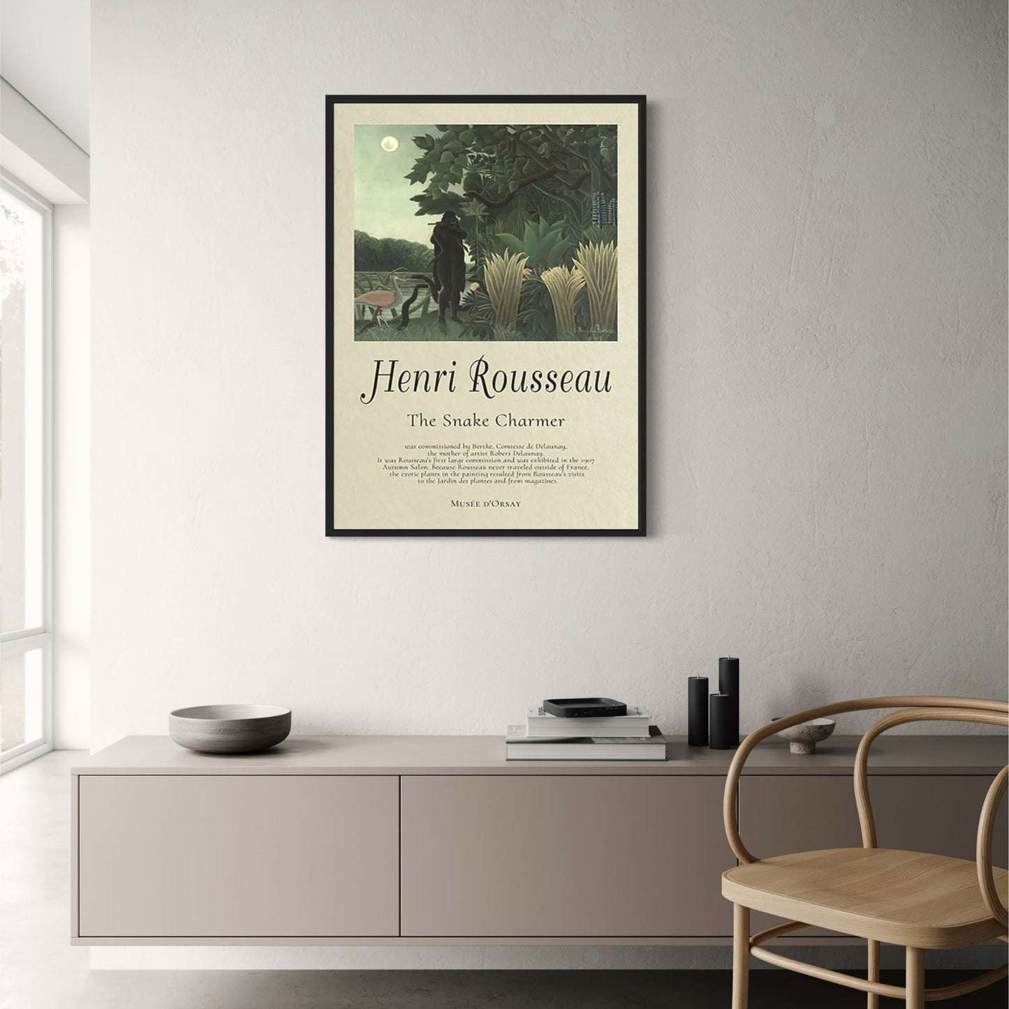 Henri Rousseau The Snake Charmer | Exotic Jungle Scene Poster | Art Print for Home Decor