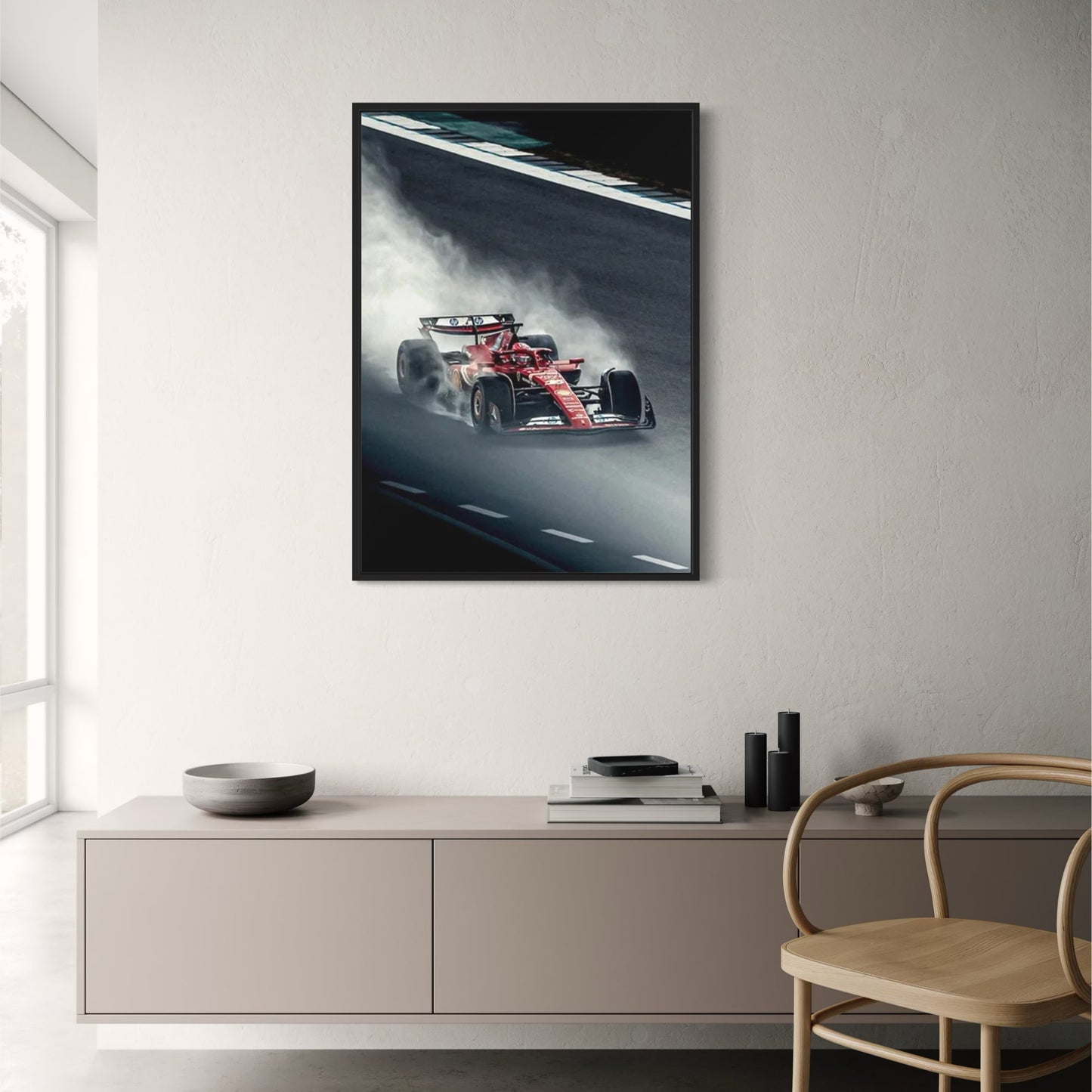 Formel Grand Prix Senna | Abstraktes Graffiti-Poster mit Rennstrecke | Leclerc Supercar Wanddekoration
