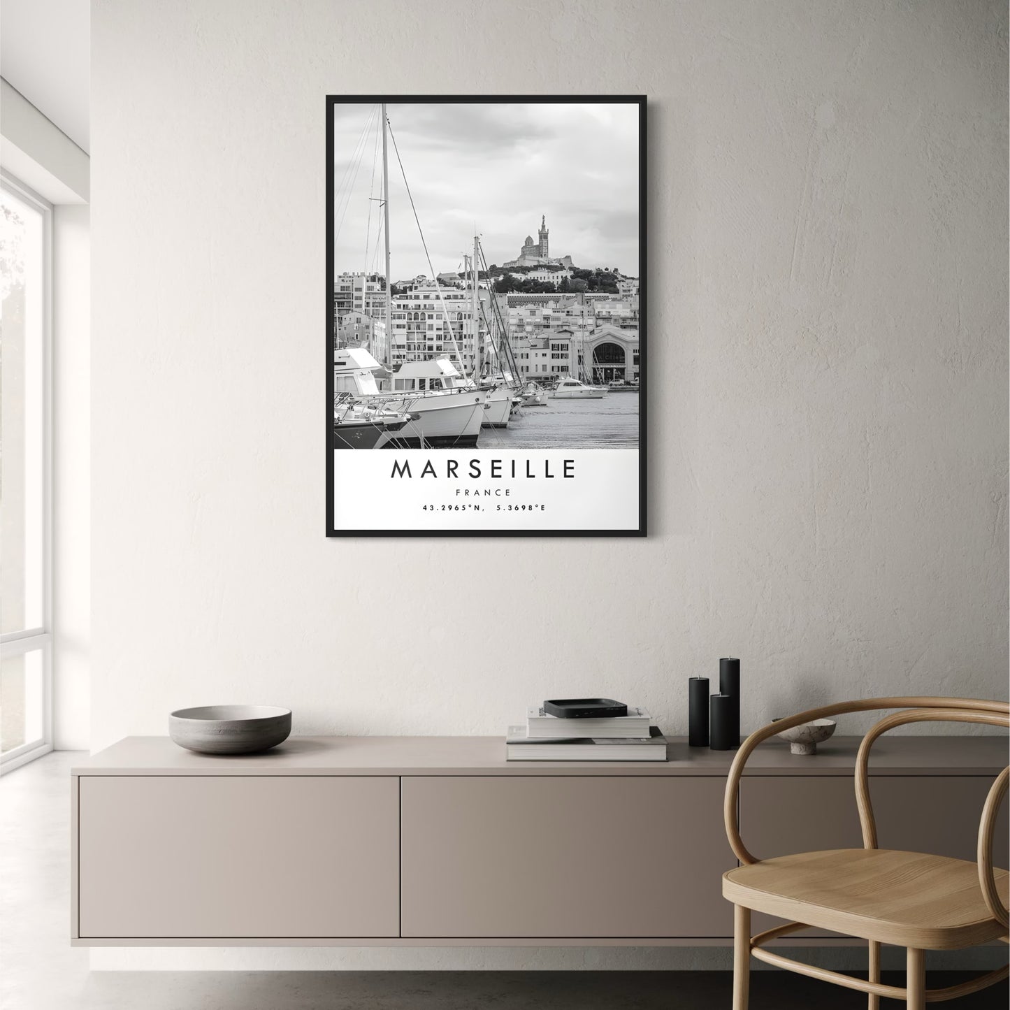 Old Port of Marseille Poster | France Historic Port Art Print | Wall Decor