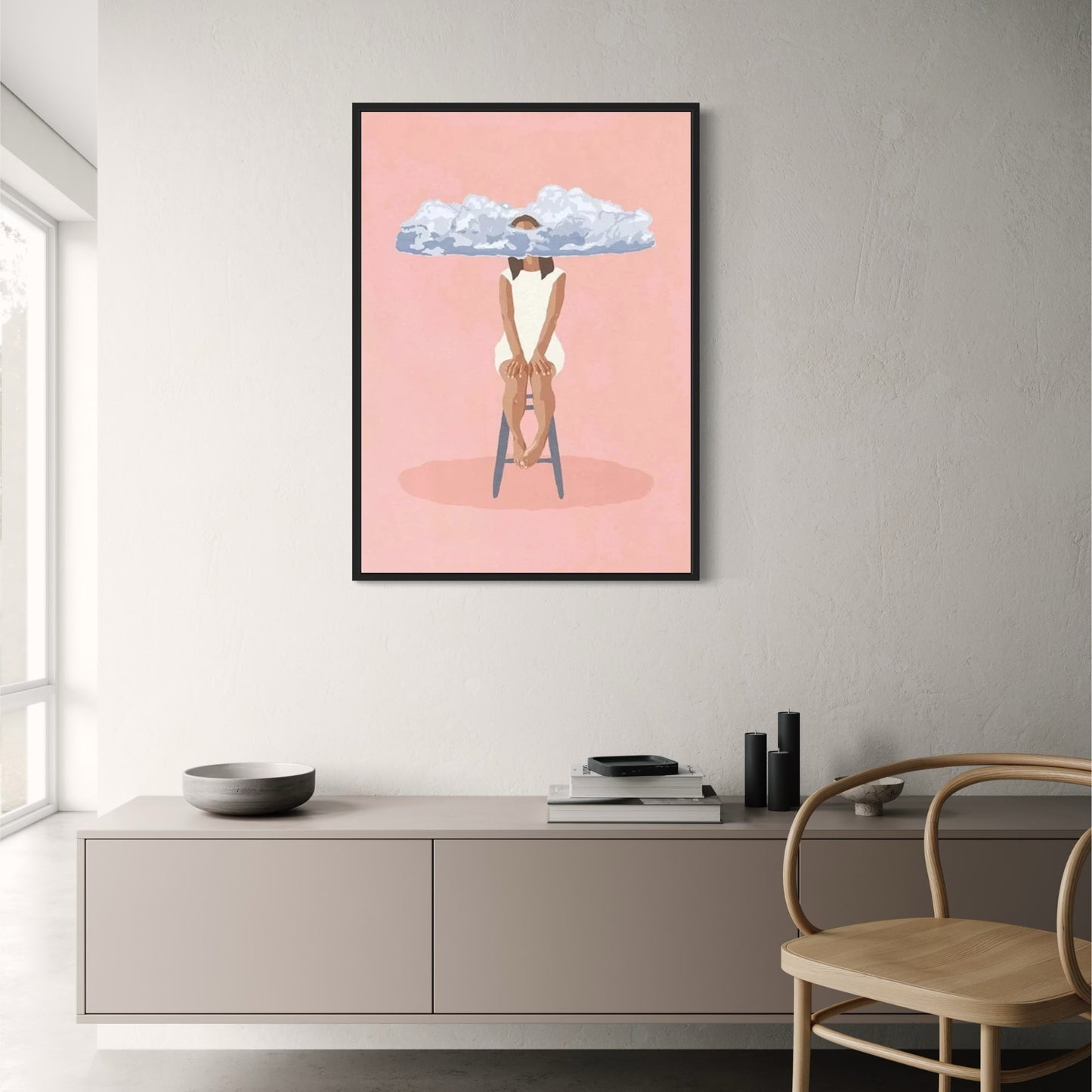 Fantastical Humans Poster | The Art of Playfulness | Head In The Clouds Dreamy Art
