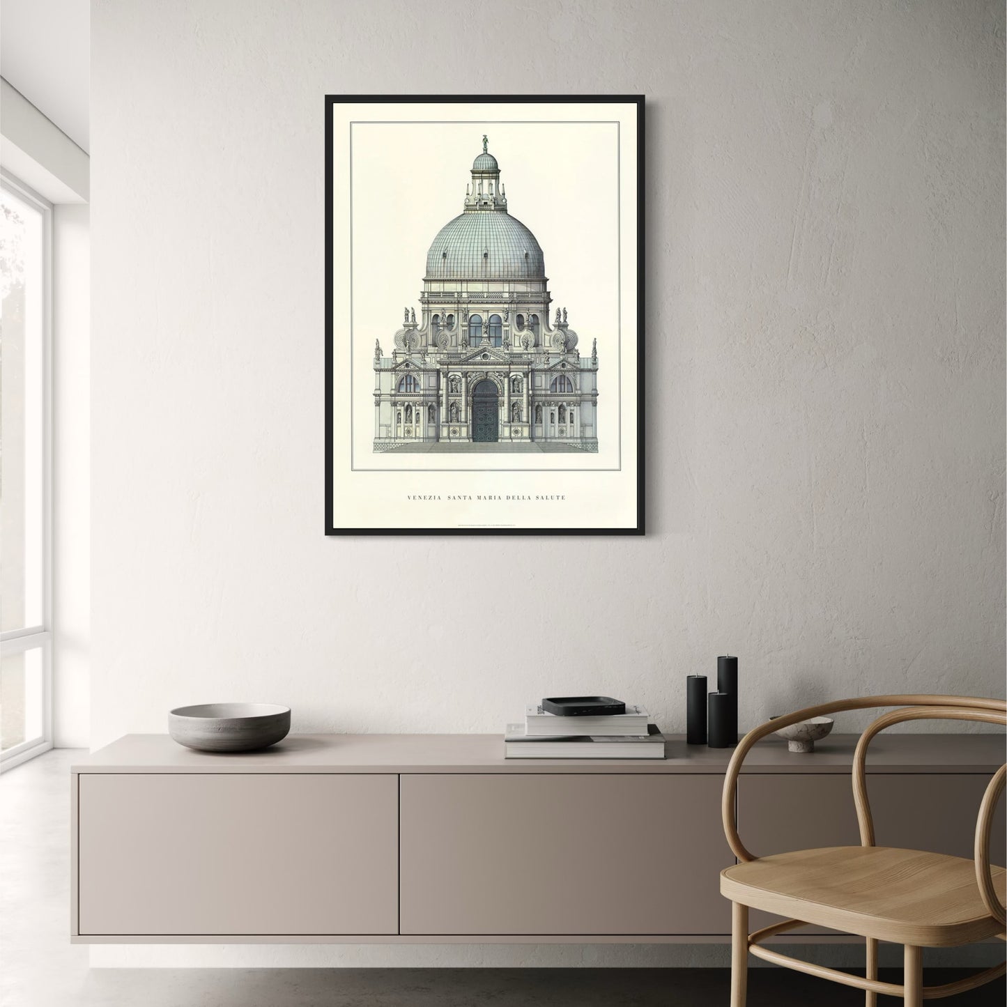 Santa Maria della Salute | Venedig | Italien | Barocke Kirchenarchitektur | Venezianisches Architekturerbe | Europäische Kunstplakate