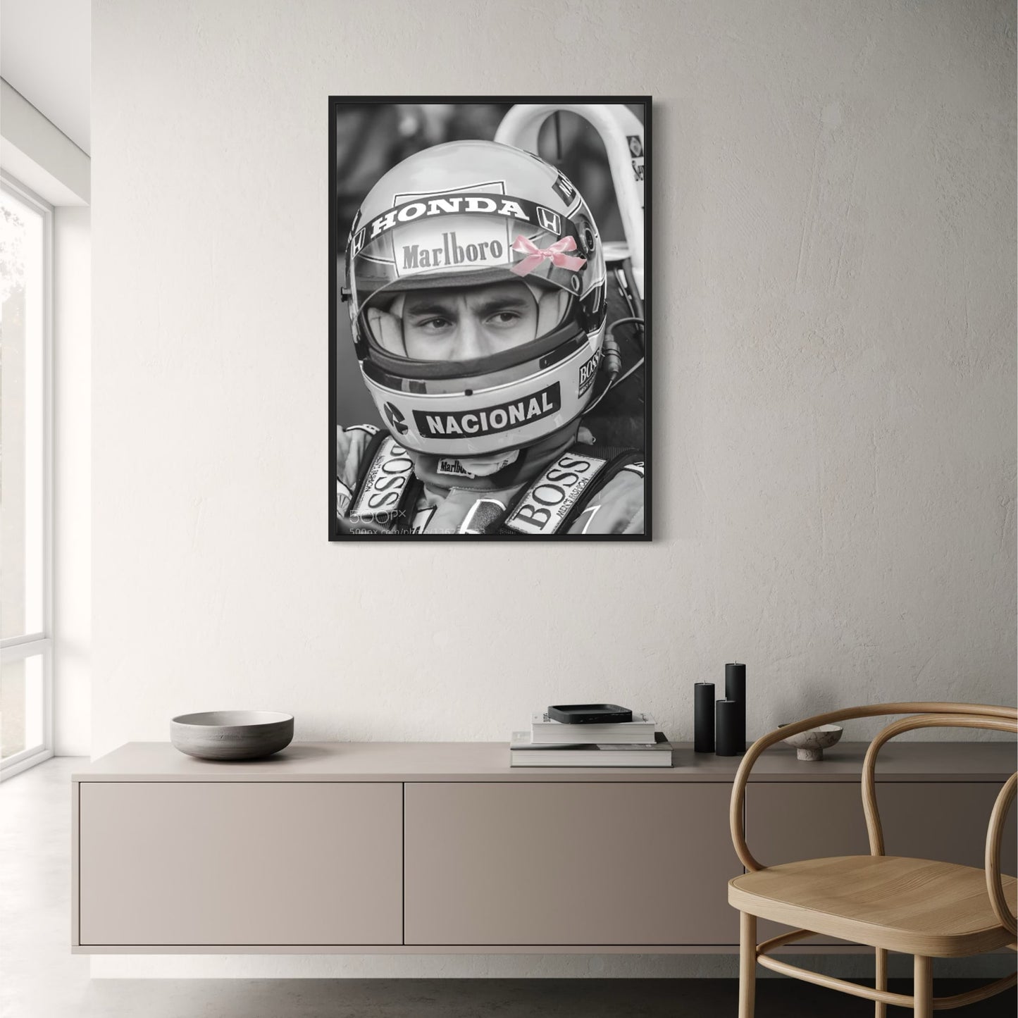 Ayrton Senna Poster | Kunstdruck der F1-Rennikone | Wanddekoration für Zuhause und Bar | Wohnzimmer- und Café-Dekor | Senna-Tribut