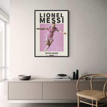 Lionel Messi Inter Miami | Fußball-Kunstwerk-Dekoration