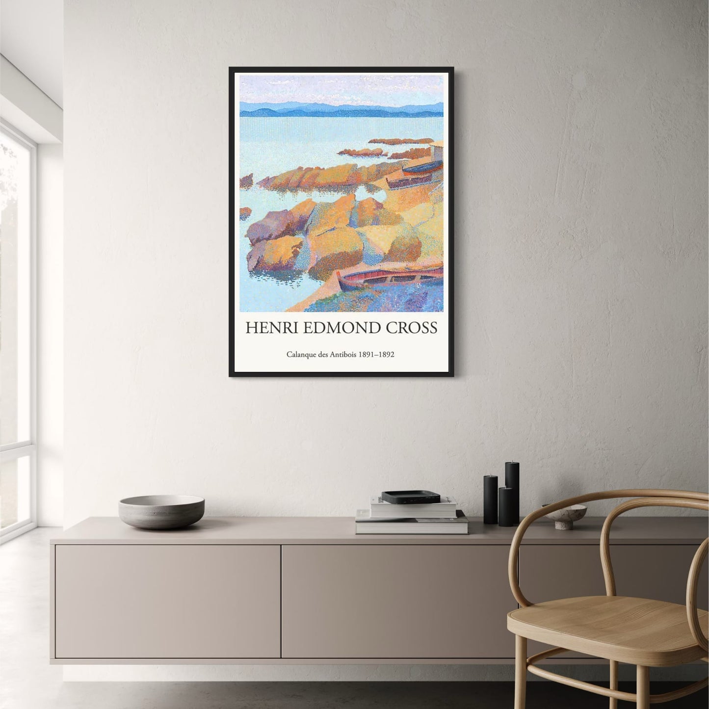 Henri Edmond Cross | Calanque des Antibois | Art Nouveau Poster | Decorative Wall Art | Fine Art Reproduction | Coastal Landscape | Home Decor