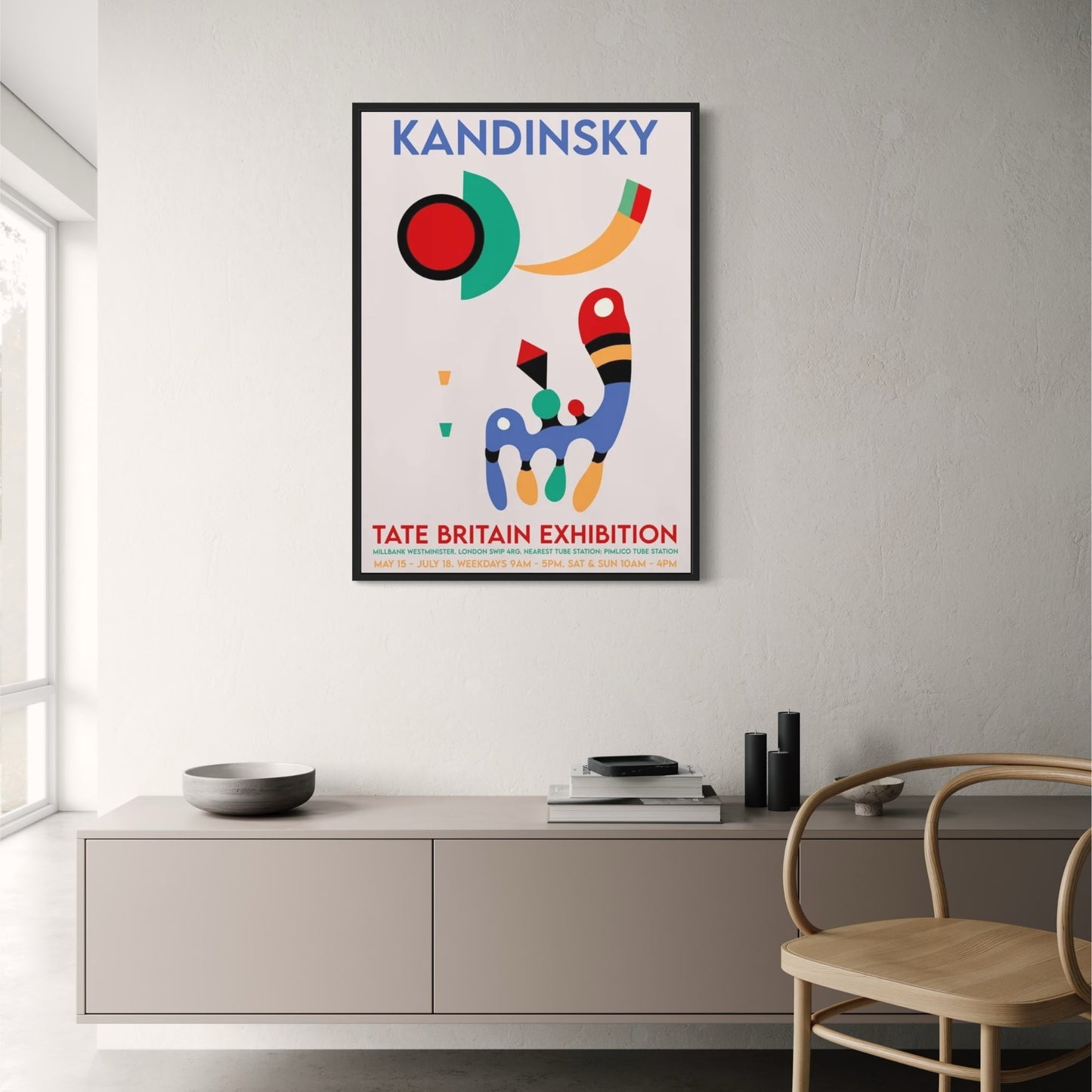 Tate Britain Ausstellung | Wassily Kandinsky | Werbeplakat für Kunstevent