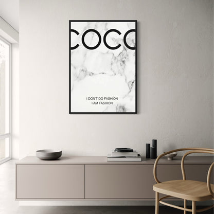 Coco-Chanel-Zitat | Marmordesign | Inspirierende Dekoration