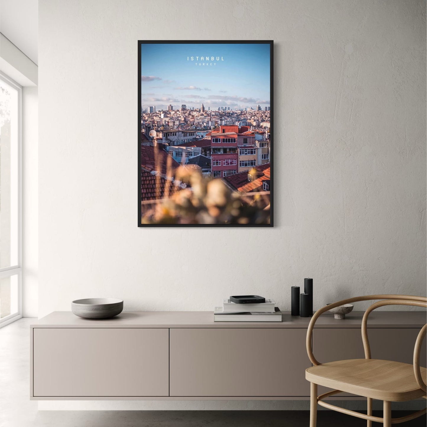 Istanbul Skyline Poster | Lebendiges Stadtbild | Stadtlandschaft der Türkei | Luftaufnahme von Istanbul | Architektur von Konstantinopel