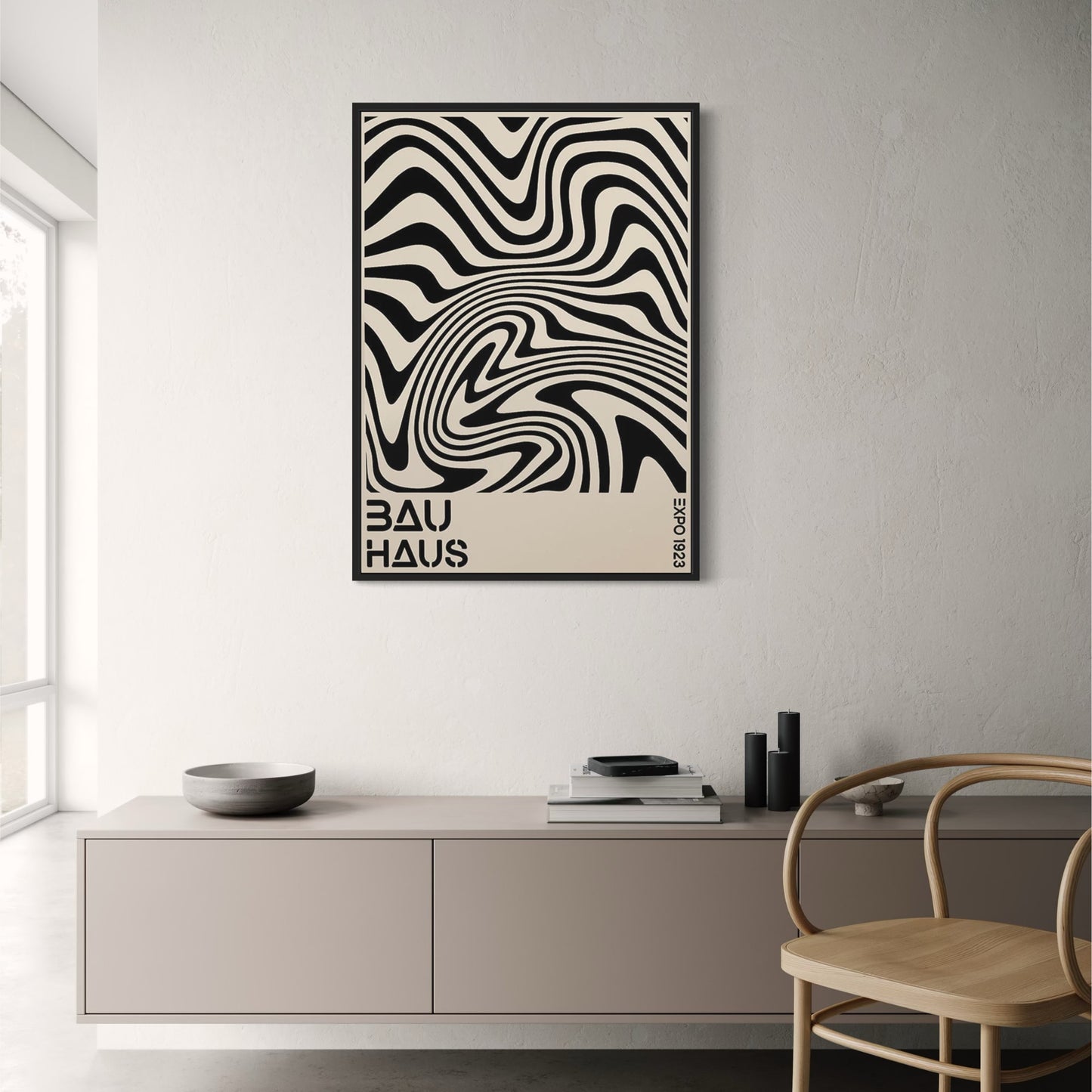 Strahlende Wellen | Optische Kunst des Bauhauses | Geometrisches Design