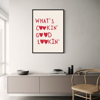 Minimalistische Wandkunst „What's Cookin Good Lookin“