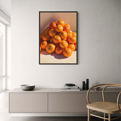Fresh Oranges Poster | Fruits Gallery Art | Home and Garden Decor | Kitchen Wall Decoration | Citrus Fruit Illustration